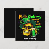 Hallo Duisternis, ik ben weer met U komen Drinken Kaart (Voorkant / Achterkant)