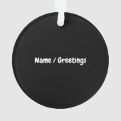 Hallo Duisternis, ik ben weer met U komen Drinken Ornament (achterkant)