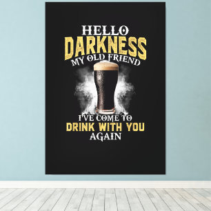 Hallo duisternis mijn oude vriend canvas afdruk