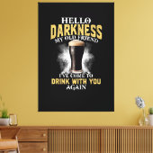 Hallo duisternis mijn oude vriend canvas afdruk (Insitu (Woonkamer))