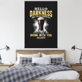 Hallo duisternis mijn oude vriend canvas afdruk (Insitu (Slaapkamer))