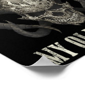 hallo duisternis mijn oude vriend demon skull horn poster (Hoek)