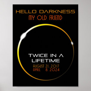 Hallo Duisternis Mijn Oude Vriend Fun Totale Zonsv Poster