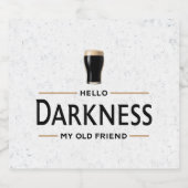 Hallo duisternis mijn oude vriend Funny St Patrick Bier Etiket (Enkel label)