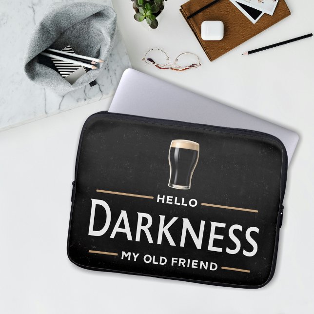 Hallo duisternis mijn oude vriend Funny St Patrick Laptop Sleeve (Creator heeft geüpload)