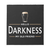 Hallo duisternis mijn oude vriend Funny St Patrick Notitieblok (Voorkant)