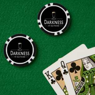 Hallo duisternis mijn oude vriend Funny St Patrick Poker Chips