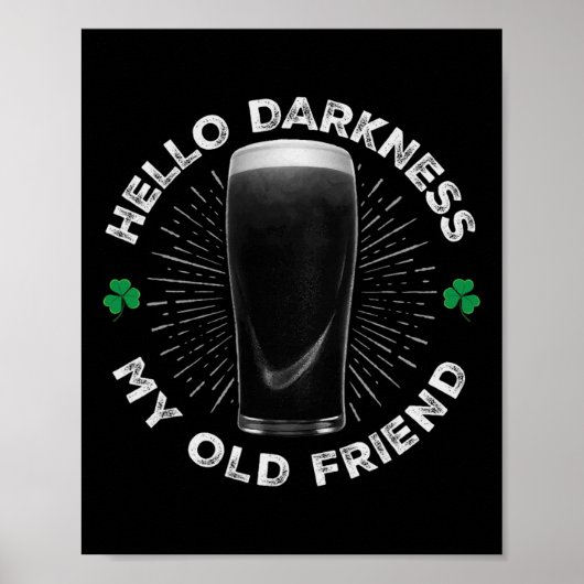 Hallo Duisternis Mijn Oude Vriend, Grappige St. Pa Poster (Voorkant)