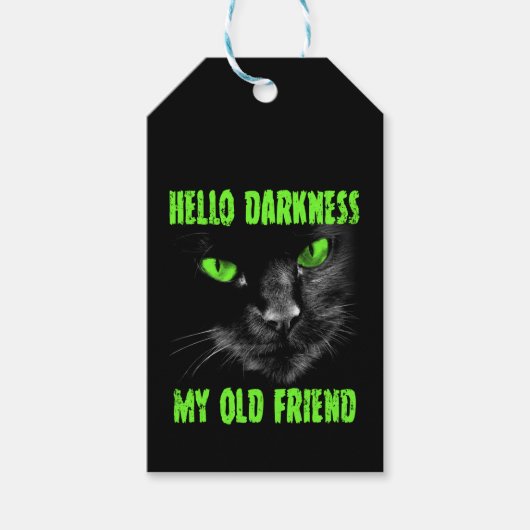 Hallo Duisternis mijn oude vriend: groene ogen Cadeaulabel (Voorkant)