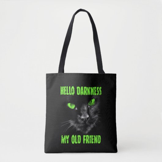 Hallo Duisternis mijn oude vriend: groene ogen Tote Bag (Voorkant)