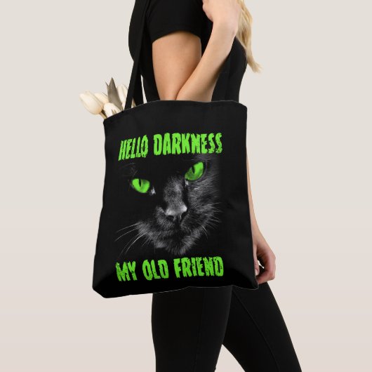 Hallo Duisternis mijn oude vriend: groene ogen Tote Bag (Dichtbij)