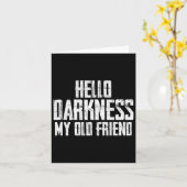 Hallo duisternis mijn oude vriend Halloween  Kaart (Gele Bloem)