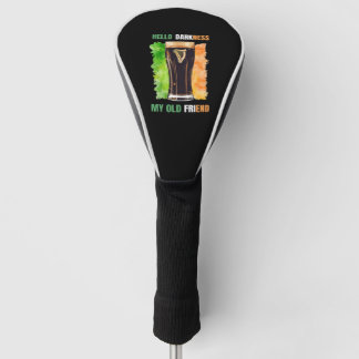 Hallo Duisternis Mijn oude vriend Ierse Stout Golfheadcover