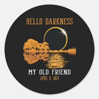 Hallo Duisternis Mijn Oude Vriend Leuk Totaal Zonn Ronde Sticker
