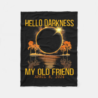 Hallo Duisternis Mijn oude vriend Zonsverduisterin Fleece Deken