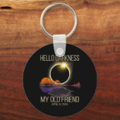 Hallo Duisternis Mijn oude vriend Zonsverduisterin Sleutelhanger (Voorkant)