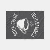 Hallo Duisternis Mijn Oude Vriendin Coffee Fleece Deken (Voorkant (Horizontaal))
