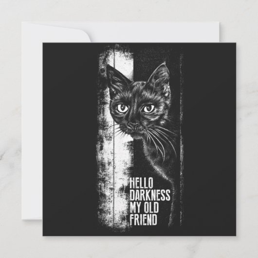 Hallo Duisternis Mijn Oude Vriendin Zwarte Kat Sch (Voorkant)