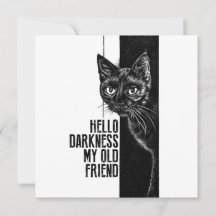 Hallo Duisternis Mijn Oude Vriendin Zwarte Kat Sch