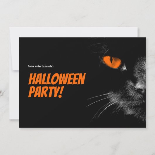 Hallo Duisternis Oranje Ogen Halloween Save The Date (Voorkant)