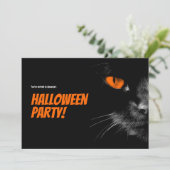 Hallo Duisternis Oranje Ogen Halloween Save The Date (Staand voorkant)