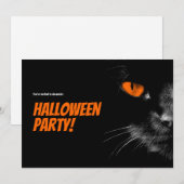 Hallo Duisternis Oranje Ogen Halloween Save The Date (Voorkant / Achterkant)
