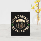Hallo duisternis oude vriend Iers bier St. Patrick Kaart (Gele Bloem)
