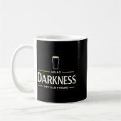 Hallo duisternis oude vriend Iers bier St. Patrick Koffiemok (Links)
