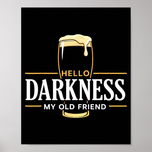 Hallo duisternis oude vriend Iers bier st. patrick Poster (Voorkant)