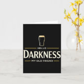 Hallo Duisternis Oude Vriend Ierse Bier St Patrick Kaart (Gele Bloem)