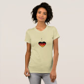 "Hallo" Duits Hart Hanger T-shirt met TV Tower (Voorkant volledig)