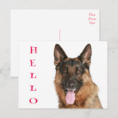 Hallo Duitse Herder Puppy Dog Blank Post Kaart (Voorkant / Achterkant)