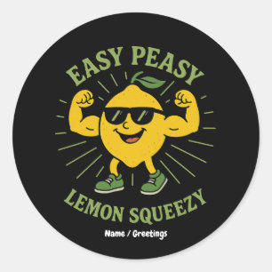 Hallo Easy Peasy Lemon Squeezy Gift – Grappig Ronde Sticker
