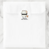 hallo Ebi-body Funny Ebi Sushi Pun Ronde Sticker (Tas)