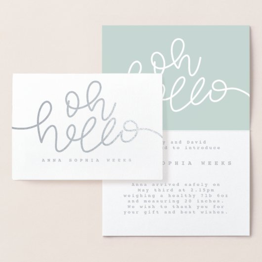 Hallo echte aankondiging van de foelie (munt). (Display)