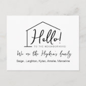 hallo, Editable We zijn nieuw in de groep. Briefkaart (Voorkant)