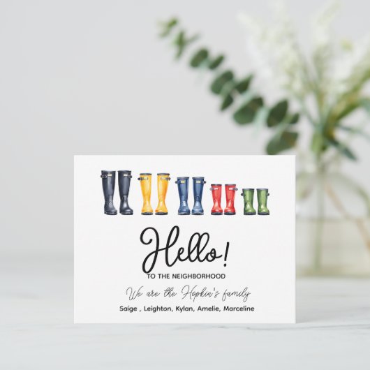 hallo, Editable We zijn nieuw in de groep. Briefkaart (Staand voorkant)