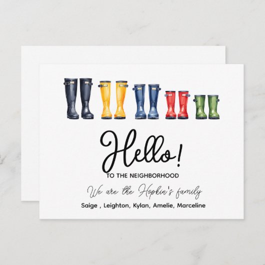 hallo, Editable We zijn nieuw in de groep. Briefkaart (Voorkant / Achterkant)