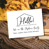 hallo, Editable We zijn nieuw in de groep. Briefkaart