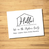 hallo, Editable We zijn nieuw in de groep. Briefkaart