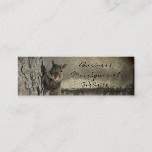 Hallo Eekhoorn Mini Visitekaartje (Voorkant)