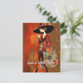 Hallo Een beetje koffie en portemonnee Briefkaart (Staand voorkant)