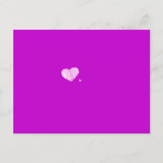 Hallo Een beetje vlug - Paarse Briefkaart (Voorkant)