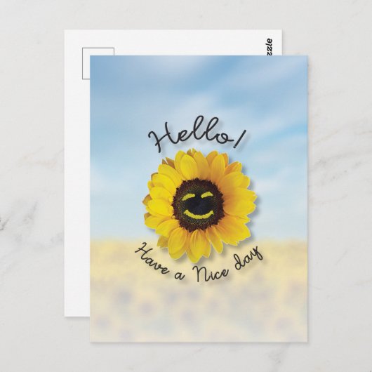 hallo! Een fijne dag Briefkaart (Voorkant / Achterkant)