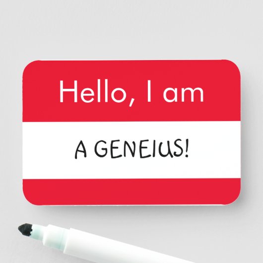 hallo... Een Geneius. Naamplaatje (In situ)