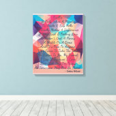 Hallo Een ontroerende glimlach & Zeg Canvas Afdruk (Insitu (Houten vloer))