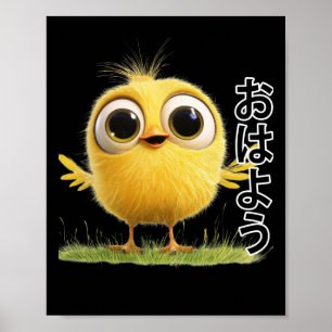 Hallo Een vogel zegt: Sticker Poster