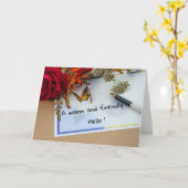 Hallo Een vriendelijk Wenskaart Kaart (Gele Bloem)