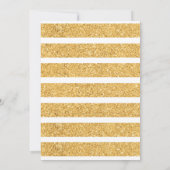 Hallo Eenvoudig Goud Glitter "Forty" Verjaardagsfe Kaart (Achterkant)