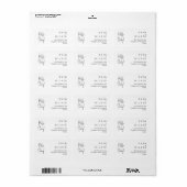 Hallo Eenvoudig modern Baby RSVP-retouradres Etiket (Full Sheet)
